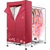 CABINE Electrici Di Abiti Portatile Asciugatrice da 1000W 1000W Assiccante Riscaldata Caricamento Del Rastrelliere da 20 Kg a Doppio Strato/D
