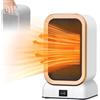 Journeyside Stufetta Elettrica Basso Consumo, Mini Stufetta Elettrica Ceramica 1000w, Termostato Regolabile, 2 Impostazioni di Temperatura, per Camper, Ufficio Riscaldamento di Camere Da Letto