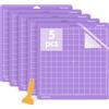 Jerilla Tappetino da Taglio per Cricut 5 pezzi 12x 12 StrongGrip Tappetini da Taglio Antiscivolo Set per Cricut Maker/Explore One/Air/Air 2 con Raschietto