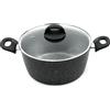 Blackmoor 66120 - Pentolino da latte antiaderente, 16 cm Casseruola da 24 cm. Nero