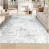 Homcomodar Tappeto Grande per Salotto 200x290cm Grigio - Morbido per Camera da Letto, Cameretta Bambino, Ufficio