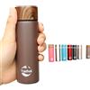 YUEHAI Mini Bottiglia d'Acqua in Acciaio Inox da 150 ml, Piccola Bottiglia Termica per Caffè, da Viaggio (Colore Caffè Opaco)