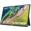 ARZOPA Monitor Portatile, 14,0 Pollici Portable Monitor, 1920x1080 FHD, IPS con HDMI/Type-C/USB-C, Mini Schermo Portatile, Doppio Altoparlante Integrato per laptop/PC/Mac/PS5 /Xbox
