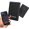 TECHMADE Ac Milan Power Bank Wireless, Magnetico e con filo: 5000mAh Slim 9 mm Caricatore Powerbank| Batteria Portatile 20W - Ricarica Compatibile con iPhone 12 e succ. e Android con ricarica wireless