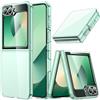 JETech Cover per Galaxy Z Flip 7 FE 2025 / Z Flip 6 2024, Cristallo Trasparente PC Rigido Guscio, Antigraffio Antiurto Sottile Protettiva Cellulare Custodia (Menta Verde)