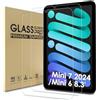 WD&CD 2 Pezzi Pellicola Protettiva Compatibile per IPad Mini 7 2024 / Mini 6 8.3'', Vetro Temperato Alta Definizione Compatibile per IPad Mini 7 2024 / Mini 6 8.3''【Durezza 9H】【Anti Graffio】