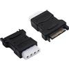 Duttek Adattatore di alimentazione Molex a SATA, 4 pin femmina IDE Molex a Sata 15 pin maschio adattatore convertitore per cavi di alimentazione SATA PC, hard disk HHD/SSD/DVD RW, confezione da 2