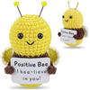 Calkkrer Medusa positiva all'uncinetto in peluche, portafortuna e abbraccio tascabile, regalo di supporto emotivo