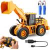 JOYIN Costruzione Telecomandata Auto Ragazzi di 3 4 5 6 7 8 Anni, RC 2,4 GHz Camion Giocattolo Escavatore con Luce e Suono, Giocattolo con Caricatore Frontale, Regalo di Natale e Compleanno