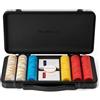SLOWPLAY Set poker in argilla Godel, fiches 14 g/40 mm, Texas Hold'em | 300 pezzi senza valore; valigetta in PC effetto specchio; fiches in argilla composita; design minimalista