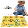 XAZASTOV Puzzle Pista Macchinine Educativa per Bambini 3-6 Anni, Auto Giocattolo Elettrico con Veicoli, Gioco di Pista Educativo per Ragazzi e Ragazze, Giallo