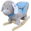 The Rocking Horse Co a Dondolo Cane/Cucciolo - Peluche Finitura - Completo con Suoni - su Solido Legno Rockers