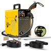 haxiaoer 2024 Nuovo 145A Saldatrice a Filo Continuo No Gas 2 in 1 Saldatrice MIG Semi-automatica Sinergica con Smart Digital LED Dispaly, Vieni Saldatura Rods fili di flusso