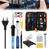 TMRBBesty Kit Saldatore Stagno Piccolo 60w Saldatore Kit 14 in 1 Saldatore a Stagno Portatile Saldatore 6 Marce Temperatura Regolabile Includere 13 Pezzi Strumenti per Saldatura Stagno