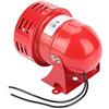 Fyearfly Sirena di Alarme, Campanello di allarme motore industriale MS-190 Allarme motore rosso 220V 120DB Sirena con cicalino continuo per avvisatore acustico per fabbrica, area residenziale