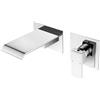 BAITUJIE Rubinetto a Muro Cascata Miscelatore Monocomando per Lavello in Ottone con Bocca Larga Cromo
