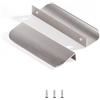 sunlithor Tiranti a dito per armadietti e cassetti da cucina, a basso profilo, per porte, comò, bagno, armadio, credenza, mobili, maniglie in alluminio, confezione da 5, in nichel spazzolato moderno,