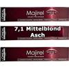 L'Oréal Professionnel Paris L'Oréal, 3 confezioni da 50 ml di tinta per capelli Majirel, colore 7,1 biondo cenere scuro