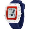 findtime Orologio digitale per uomo e donna, impermeabile, sportivo, facile da leggere, con numeri grandi, colorato, orologio da polso Tonneau, orologio unico per donne e uomini, Blu bianco