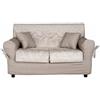 Liberoshopping Divano sfoderabile 2 posti in tessuto imbottito con braccioli larghezza 150 cm (Panama Beige Chiaro)