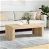 AUVYI Tavolino da salotto in rovere Sonoma, 102 x 50 x 36 cm, in legno di legno, rettangolare, da salone, da salotto, da salotto, a sidebord Center Table