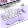 ZIYOU LANG Poggiapolsi per Tastiera, Tappetino Tastiera Ergonomico Wrist Rest Cuscinetto di Supporto per Palmi e Polsi con Memory Foam, Base Antiscivolo per Computer da Gioco Laptop Computer-Viola