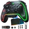 BIGBIG WON Controller senza fili, Rainbow 2 Pro RGB PC Controller Motion Aiming,Hall Effect Trigger,ALPS Joystick, 3.5mm Audio, Gamepad APP per Android/iOS/PC Windows10&11/Switch con Dock di ricarica
