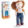 HABA Bambola Malou - Bambola di stoffa da 30 cm per giocare e coccolare - Materiali morbidi e lavabili - Alternativa ideale alla bambola di peluche - Adatto per bambini a partire dai 1,5 anni -