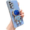 Didan Nadoli per Samsung Galaxy A13 4G Blu Stella Astronauta Nascosto Cavalletto Custodia,Donne Uomini Ragazze Sottile Morbido Placcatura Astronauta Pieghevole Supporto TPU Flessibile Cover
