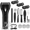 LWMTT Pedicure Elettrico Set Cura del Piede con 3 Rulli di Ricambio, IPX7 Impermeabile, Rimottore Corneale con Display a LED