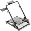 Wiltec Supporto per volante e pedaliera, 68 x 82 x 83 cm, postazione volante richiudibile per sim racing, fissaggi per volante, leva del cambio e pedali