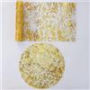 DIELIANHUA Runner da Tavola D'oro e Tovagliette Rotonde Oro, 28 cm × 2.75 m, in Rete Con Glitter per Matrimoni, Feste, Natale e Compleanni