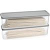 SZSIQI 2 Pz Contenitore per Pasta, Contenitori per Ermetici, Contenitore per Spaghetti in Plastica con Coperchio, Contenitori Pasta Dispensa, Porta Spaghetti e Farina Cereali Organizer