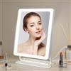 TUSHENGTU Specchio da trucco con illuminazione LED, 25 x 30 cm, Hollywood touch control, 3 colori