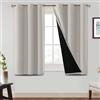 BellaHills Tende Oscuranti per Interni Tende Termiche per Soggiorno 2 Pezzi, Tenda Oscurante ad Anelli Tende Camera da Letto Moderne L117 x A137 cm, Pietra Pomice