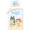 Halantex Bluey Family Copripiumino Singolo 140x200 + Federa 100% Cotone Bingo Bandit