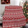 Liligada Coperta natalizia Renna Fiocchi di neve Coperta di flanella Accoglienti e soffici coperte per letto, divano, divano e regalo (40 x 50, #03)