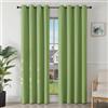Joydeco Tende Oscuranti per Interni 2 Pezzi L 140 x A 200, Tende Termiche Isolanti con Occhielli per Soggiorno e Camera da Letto Moderne Blackout Curtains, Verde