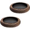 VOSSOT 2 Piatti per Candela in Legno, Portacandele Rotondi per Candele Fino a 8 cm di Diametro, Vassoio per Matrimoni, Decorazioni da Tavolo e Soggiorno