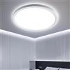 OTREN Plafoniera LED Soffitto, 6500K IP44 Plafoniera Bagno Rotonda, Lampadario LED Soffitto per Soggiorno Camera da Letto Cucina Balcone Corridoio, 30CM