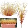 RXKFIGX 12 piante e cespugli artificiale, erba di grano, steli vegetali, decorazione da giardino per interni ed esterni