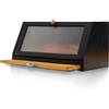 YOUDENOVA Contenitore per pane con tagliere, in bambù, per pane, sale e pepe, 39 x 25 x 20 (LxWxH) cm, colore nero
