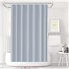 LUKDUNG Tenda da bagno, 180 x 200 cm, antimuffa, in plastica, impermeabile, lavabile, in PEVA Shower Curtain con 12 anelli per tenda da doccia, colore grigio