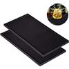 CiciIng 2 tappetini da bar 30 x 15 cm, in gomma, per scolapiatti, per caffè, troppopieno, ad asciugatura rapida, per bar, cucina, caffetteria, ristoranti, banconi (nero)