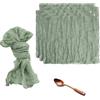 Embhlitfe Tovaglioli lino 6 pezzi Tovaglioli stoffa 45 x 55 Cm Tovaglioli cotone Lavabili Riutilizzabili Tovaglioli di stoffa Cena Versatili Tovaglioli Fatti a Mano per la Matrimonio e Feste (verde chiaro)