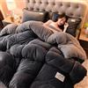 Generic Trapunta In Pile Double-face Spessa E Calda, Trapunta In Tessuto Di Velluto Di Agnello, Calda Trapunta In Cashmere, Piumino Spesso Con Nucleo Trapuntato Invernale, Spessa Coperta In Cashmere(Dark gray