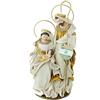 Generico Set Natività Artigianale in Stoffa Tessuto BIANCA e ORO Ricamata a mano Presepe Statuine ALTE LUSSO Sacra Famiglia Idea Regalo Personaggi h. 40 cm Giuseppe Maria Gesù bambino