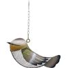 Dehner Natura Premium Mango - Mangiatoia decorativa per uccelli selvatici, mangiatoia, resistente, con dispositivo di sospensione, ca. 26,8 x 12 x 8,5 cm, metallo, giallo/verde/marrone