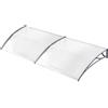 UISEBRT Pensilina da Esterno 300 x 100 cm - Tettoia per Porta Balcone Tenda da Veranda in Policarbonato, Grigio