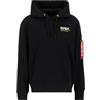 Alpha Industries Skylab NASA Hoody Felpa con Cappuccio da Uomo, Black/Green, M